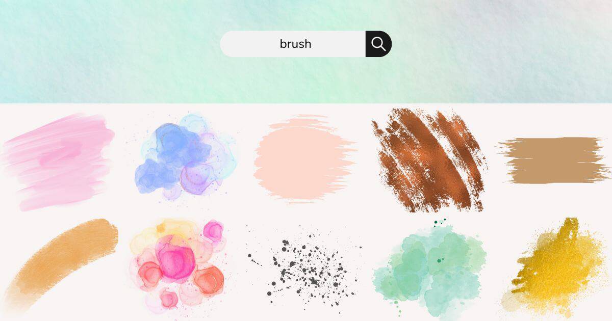 brush elements in canva