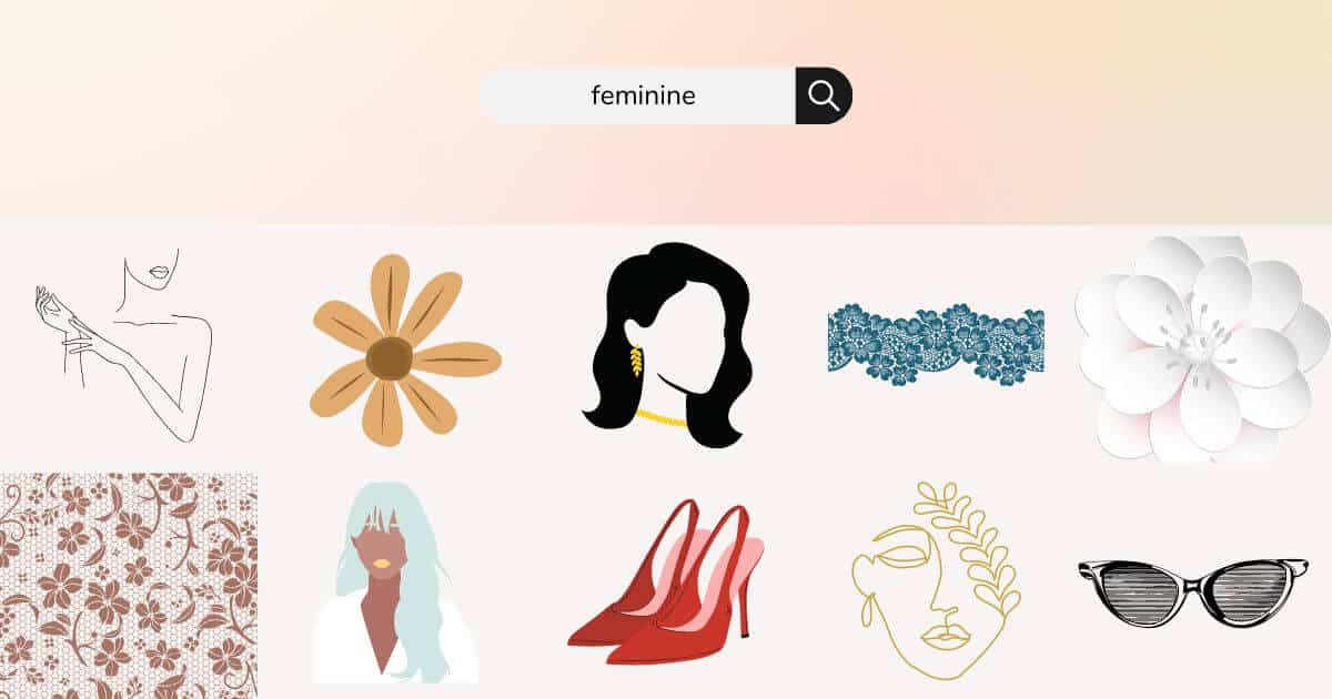 feminine canva elements