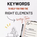 pin image with text overlay canva keywords to help you find the right elements every time