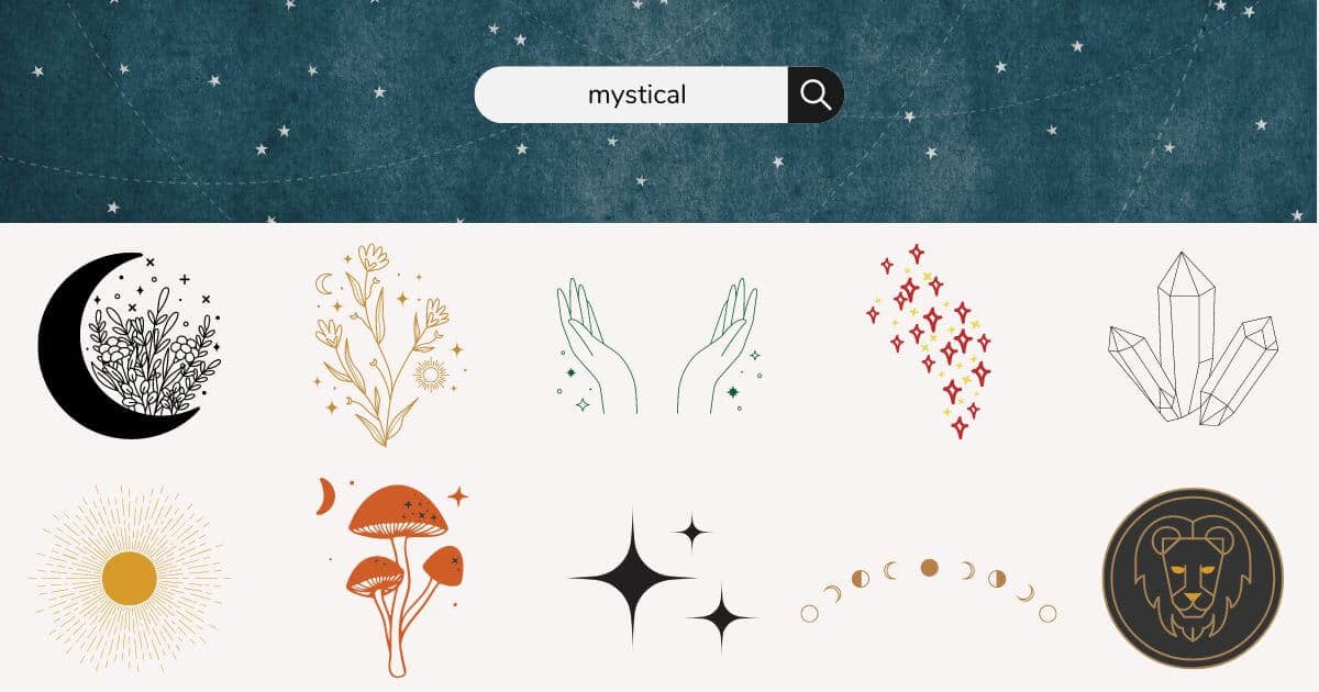images of mystical canva elements