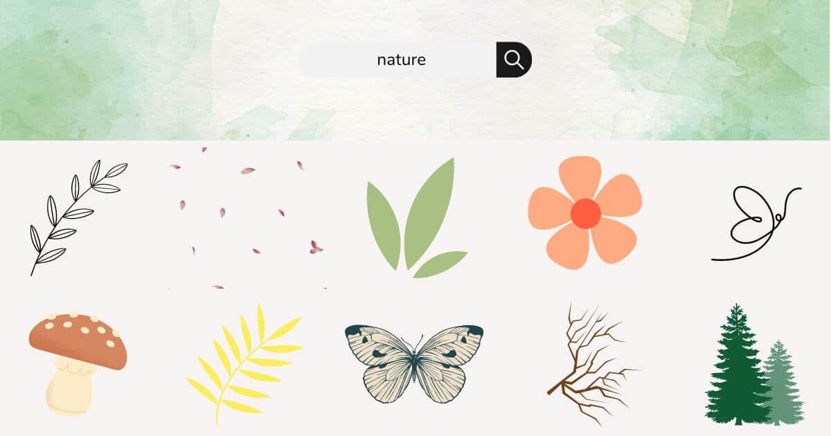 canva keyword nature elements
