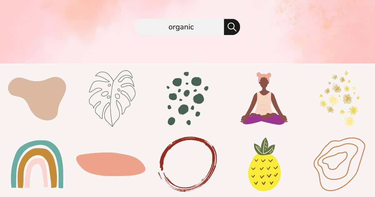 organic elements in canva