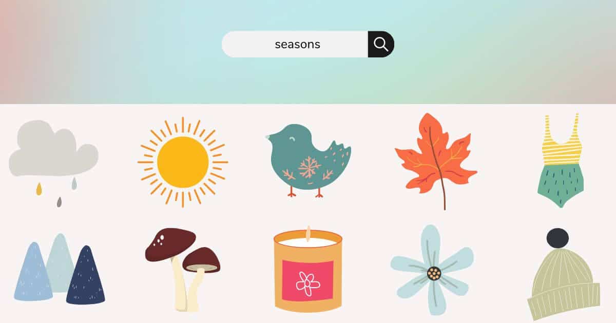 images of seasonal canva elements